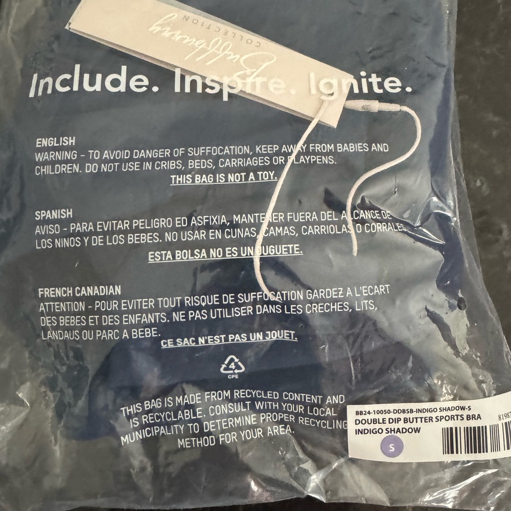 BuffBunny Double Dip Butter Sports Bra in Indigo Shadow - Picture 2 of 4